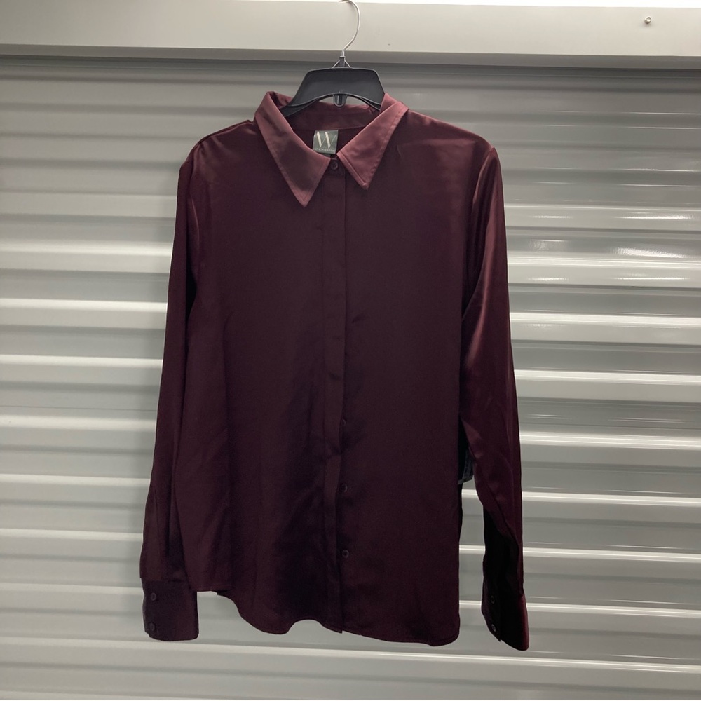Worthington Men's Deep Burgundy Dress Shirt